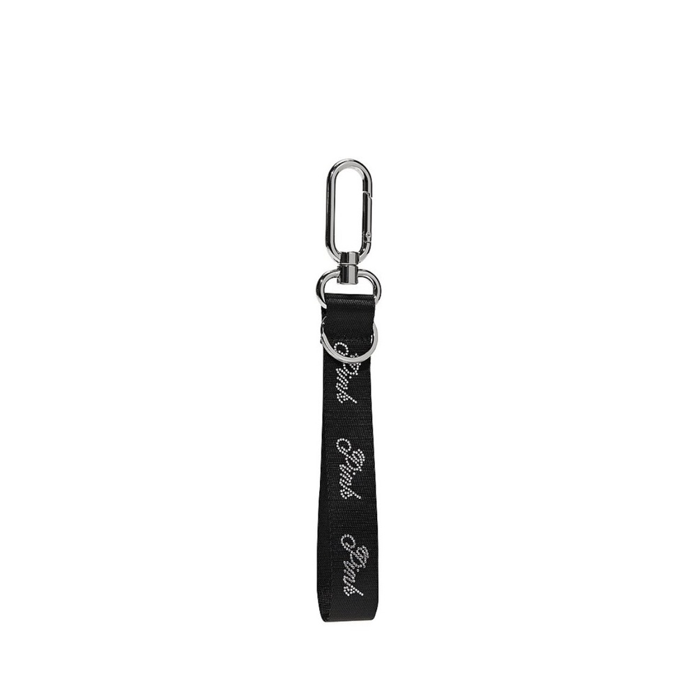 NWT Victoria’s Secret Pink black Keychain with Silver Hardware